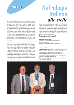 Nefrologia italiana alle stelle