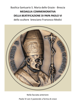 Medaglia Paolo VI - Santuario delle Grazie
