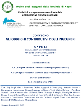 Diapositiva 1 - Ordine degli Ingegneri della provincia di Napoli