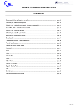 Listino TLS Communication - Marzo 2014 SOMMARIO