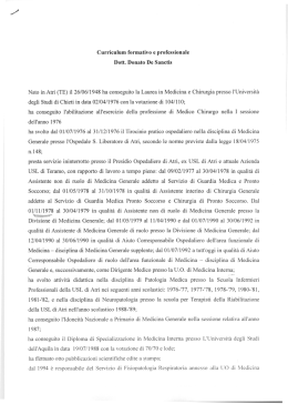 curriculum De Sanctis Donato