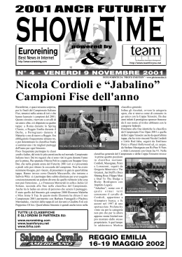 Nicola Cordioli e “Jabalino” Campioni Fise dell`anno