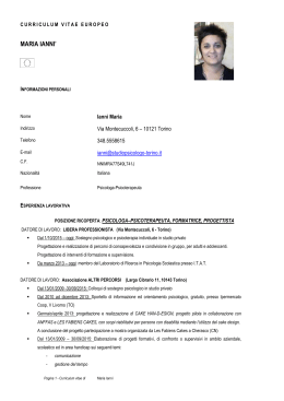 MARIA IANNI` - Studio psicologo Torino