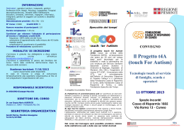 CONVEGNO ll Progetto t4A (touch For Autism)