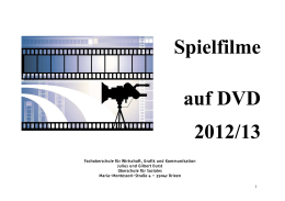 Spielfilme auf DVD 12-13 - FO - Brixen Wirtschaft Grafik Tourismus