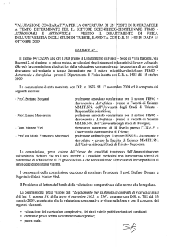 Verbale 1 - Criteri - Universit&agrave; degli Studi di Trieste