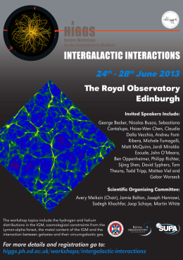 24th - 28th June 2013 The Royal Observatory Edinburgh