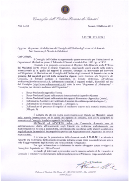 Circolare Febbraio 2011 - Ordine degli Avvocati di Sassari