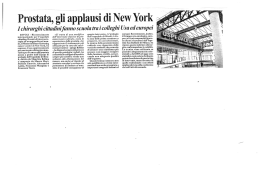 LUNA NUOVA - Prostata gli applausi di New York