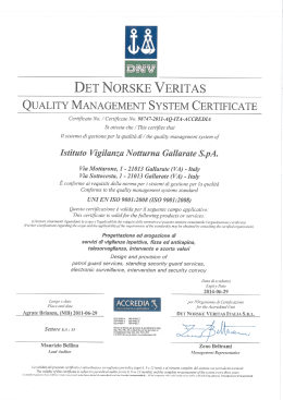 det norske veritas quality management system certificate