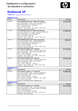 Installazioni e conﬁgurazioni