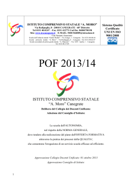 POF 2013/14 - Istituto Comprensivo Statale A. Moro Canegrate