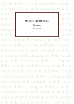 Marketing Metrics - AppuntiBicocca.com