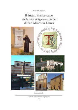 101- Il laicato francescano nella vita religiosa e civile di San Marco