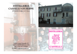 brochure - Distilleria Castelli Giuseppe di Castelli Sergio & C
