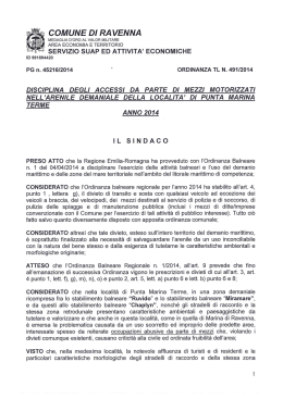ordinanza accessi punta marina terme 2014