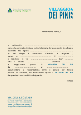 Punta Marina Terme, lì ....…………… Io sottoscritto
