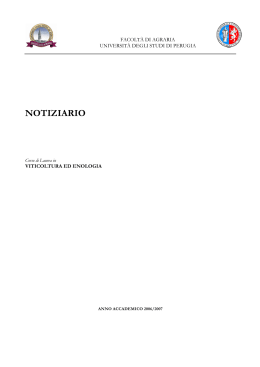 Notiziario Viticoltura -Enologia 2006-2007 - Agraria
