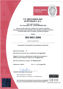 scarica la certificazione