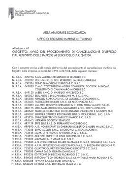 ELENCO SOCIETA` PER AFFISSIONE