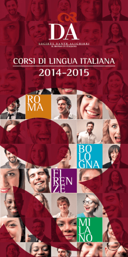 corsi di lingua italiana 2014-2015