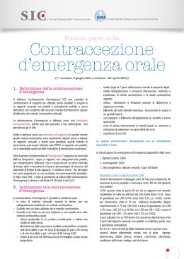 Position paper Contraccezione Emergenza 4/2013