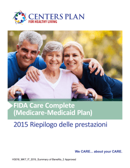 FIDA Care Complete (Medicare-Medicaid Plan) 2015