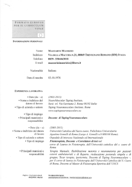 cv Maurizio Mazzarini