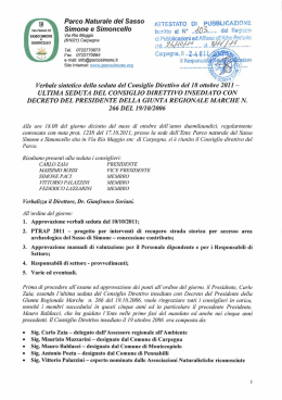 i-`j,i-`""&Icirc;&Eacute; Parco Naturale del sasso ATTESTATO DI PUBBL!CAZEONE