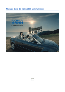 Manuale d`uso del Nokia 9500 Communicator