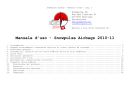 Manuale d`uso - Snowpulse Airbags 2010-11