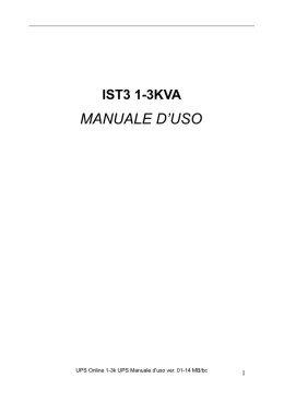 MANUALE D`USO