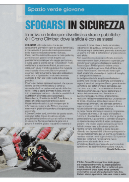 CronoClimber - Velocit&agrave; in Salita
