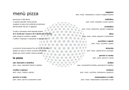 men&ugrave; pizza - Villa Bonin
