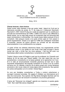 UNIUN DA LAS RUMANTSCHAS E DALS RUMANTSCHS