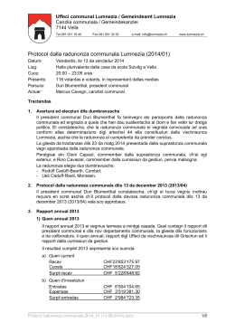 Protocol dalla radunonza communala Lumnezia (2014/01)