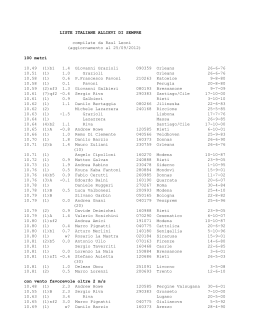 LISTE ITALIANE ALLIEVI DI SEMPRE compilate da Raul