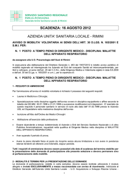 BANDO - AUSL Romagna Rimini