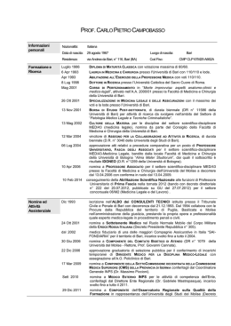 Creazione guidata Curriculum - Universit&agrave; degli Studi del Molise