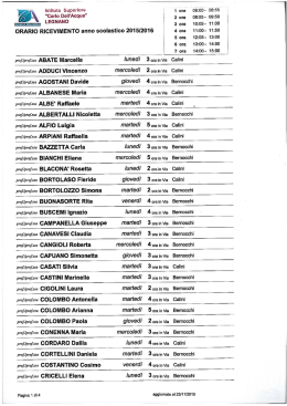 ORARIO RICEVIMENTO anno scolastico 201512016 4 ora 11:00