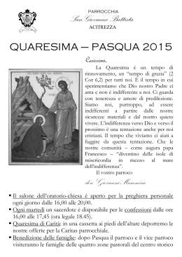 I domenica di Quaresima - Parrocchia San Giovanni Battista