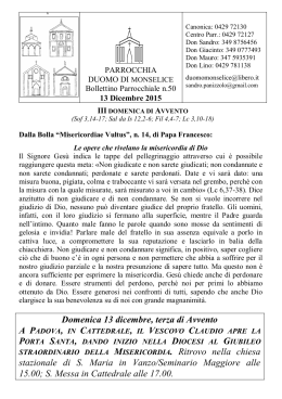 Bollettino n&deg; 50 del 13/12/2015 - Parrocchia del Duomo di Monselice