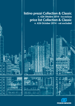 price list Collection & Classic listino prezzi Collection & Classic