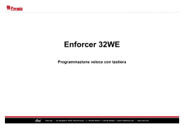 Programmazione veloce da tastiera Enforcer 32WE