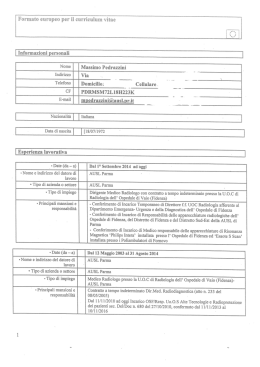 Formato europeo per il curriculum vitae