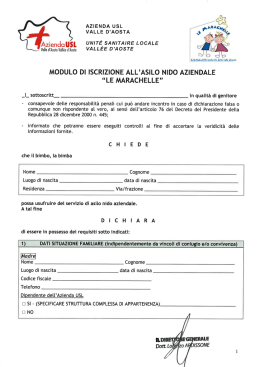 modulo di iscrizione all`asilo nido aziendale