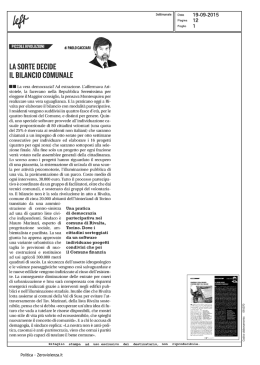 LA SORTE DECIDE - Zeroviolenza.it