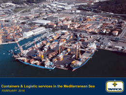 Containers & Logistic services in the Mediterranean Sea