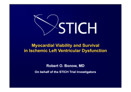 Myocardial Viability and Survival in Ischemic Left Ventricular