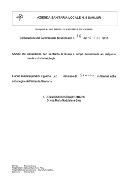 Deliberazione n.16 del 15/01/2015